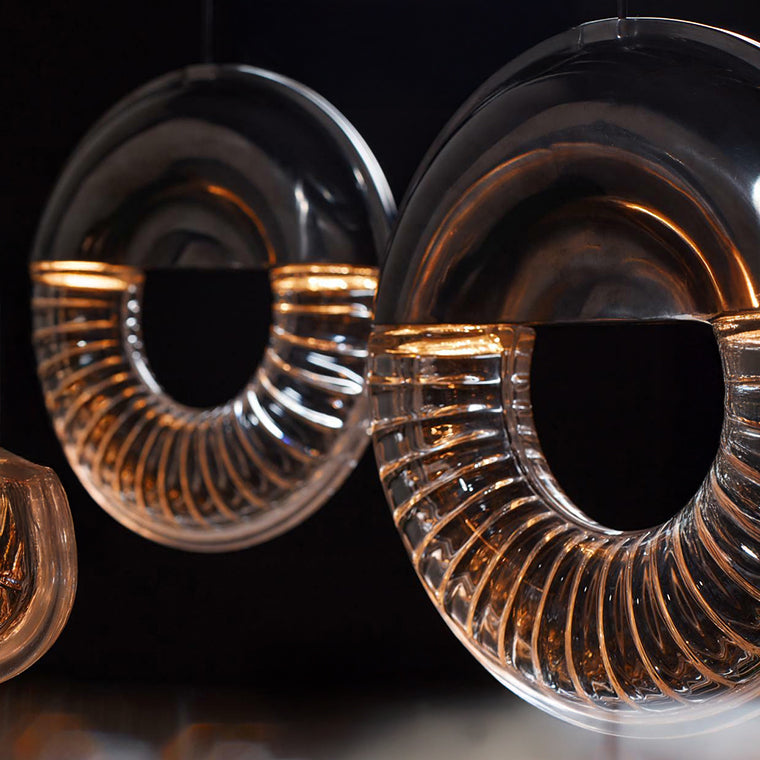 VENZEL Linear Chandelier by Lampadom - close-up