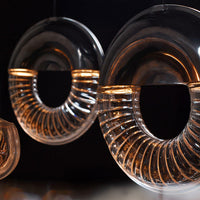 VENZEL Linear Chandelier by Lampadom - close-up