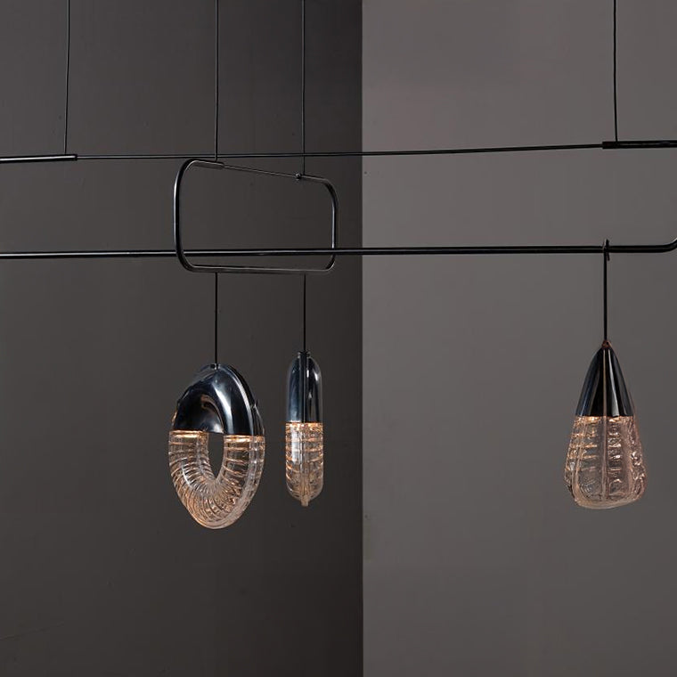 VENZEL Linear Chandelier by Lampadom - side view