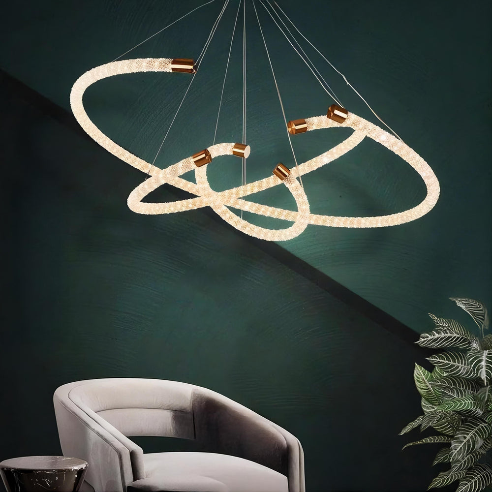 VIDAGO RING Ring Chandelier by Lampadom - scale reference
