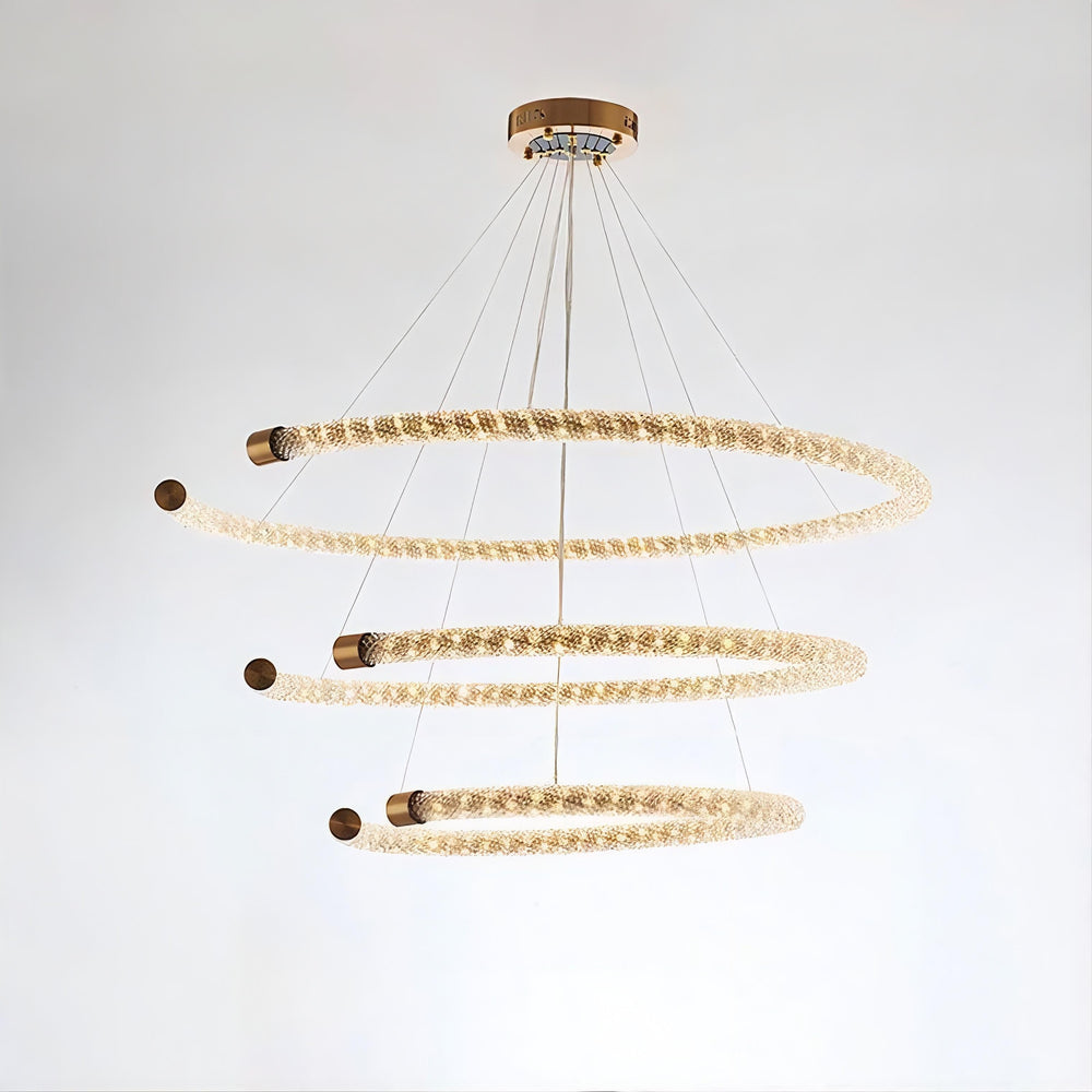 VIDAGO RING Ring Chandelier by Lampadom - angle view