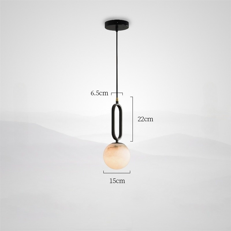 VITAL MARBLE Pendant by Lampadom - side view