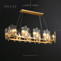 WALLACE Linear Chandelier by Lampadom - side view