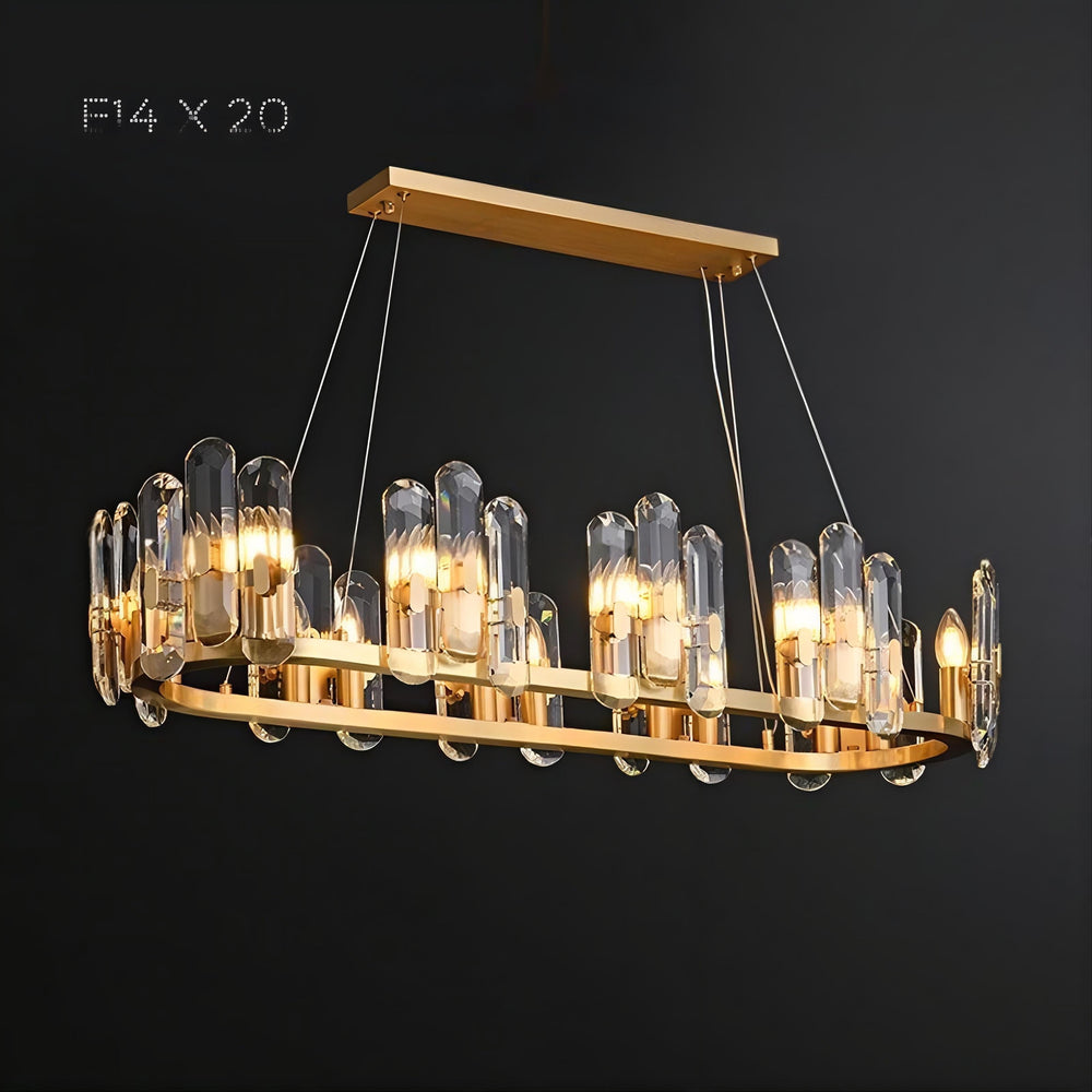 WALLACE Linear Chandelier by Lampadom - top view