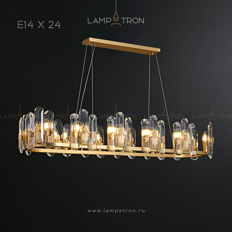 WALLACE Linear Chandelier by Lampadom - close-up