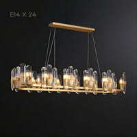 WALLACE Linear Chandelier by Lampadom - angle view