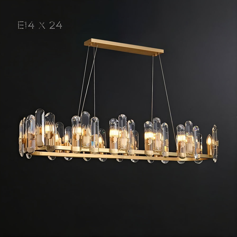WALLACE Linear Chandelier by Lampadom - angle view