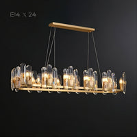 WALLACE Linear Chandelier by Lampadom - angle view