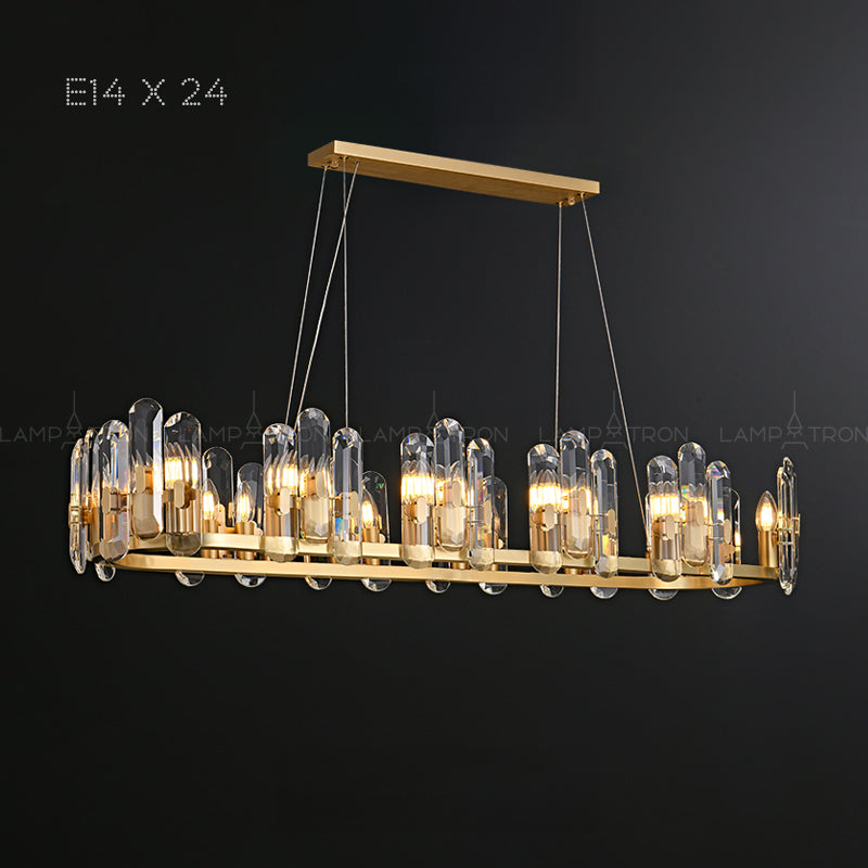 WALLACE Linear Chandelier by Lampadom - detail view