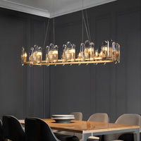 WALLACE Linear Chandelier by Lampadom - side view