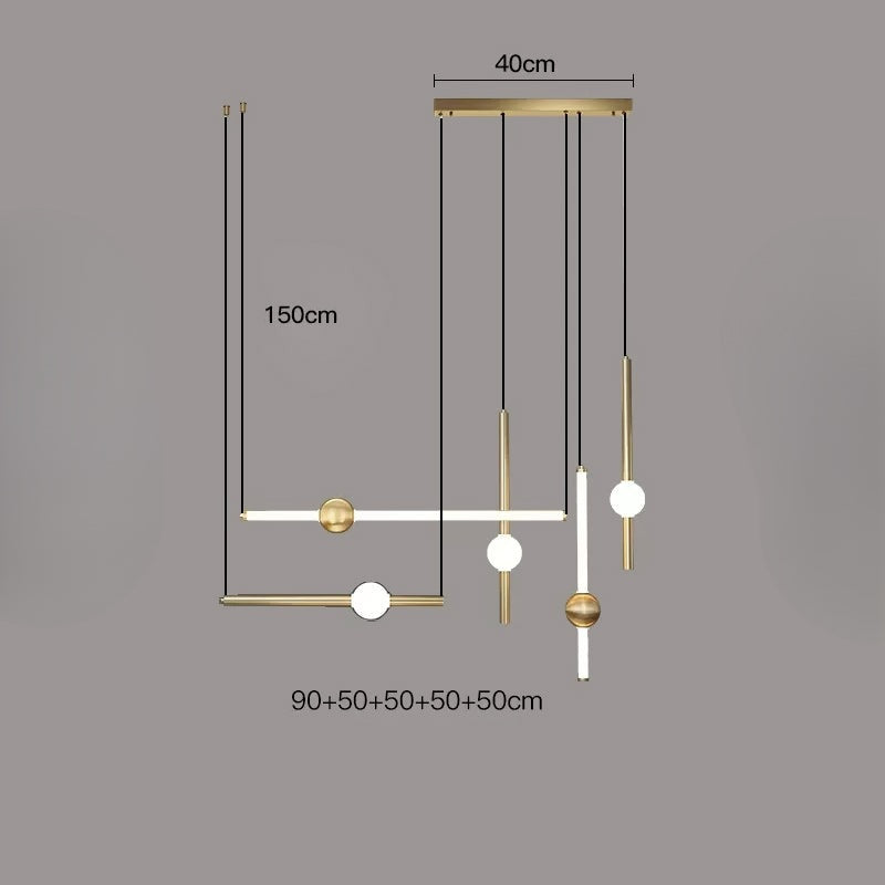 WAND COMBO Pendant by Lampadom - side view