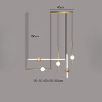 WAND COMBO Pendant by Lampadom - side view