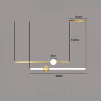 WAND HRZ Pendant by Lampadom - side view