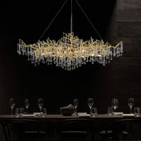 WATERDROPS WIDE Chandelier Chandelier in Crystal by Lampadom - view 15