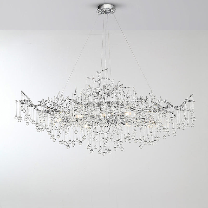 WATERDROPS WIDE Chandelier Chandelier in Crystal by Lampadom - view 15