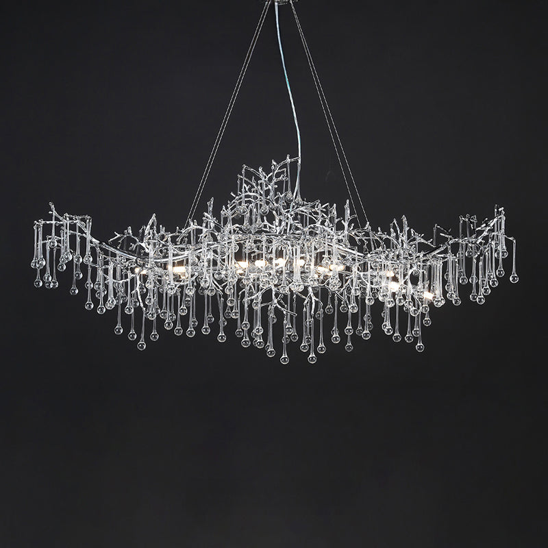 WATERDROPS WIDE Chandelier Chandelier in Crystal by Lampadom - view 15