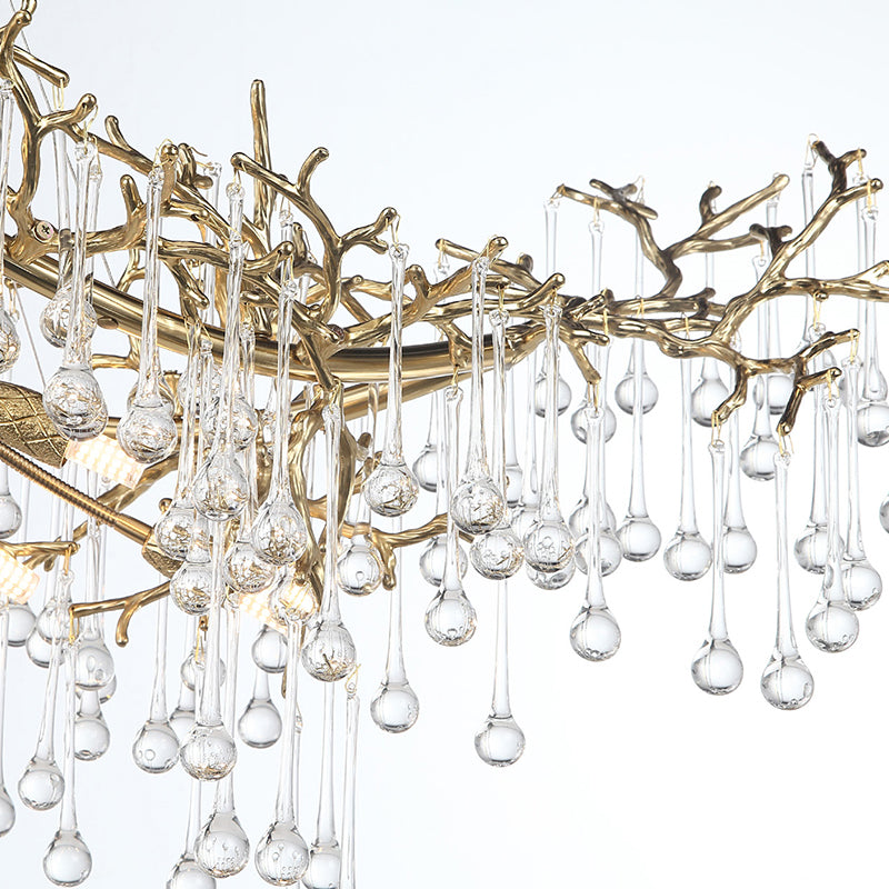 WATERDROPS WIDE Chandelier Chandelier in Crystal by Lampadom - view 15