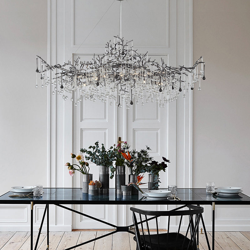 WATERDROPS WIDE Chandelier Chandelier in Crystal by Lampadom - view 15
