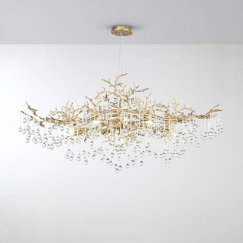 WATERDROPS WIDE Chandelier Chandelier in Crystal by Lampadom - view 15