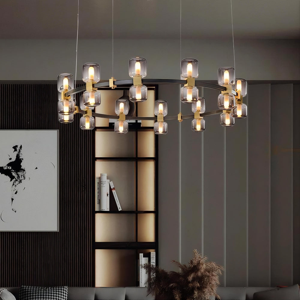 WENDEL Ring Chandelier by Lampadom - angle view