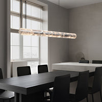 WILNER Linear Chandelier by Lampadom - side view