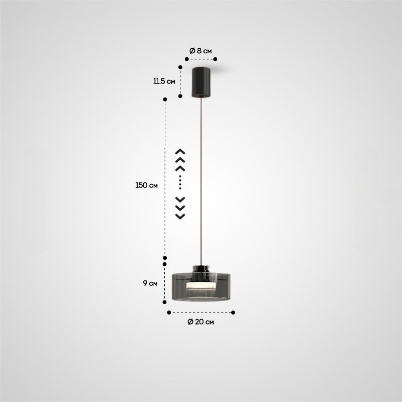 WOLTER Pendant by Lampadom - side view
