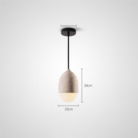 ZHEL STONE Pendant by Lampadom - side view