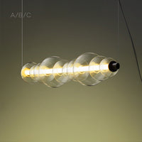 ZOOM Linear Chandelier by Lampadom - scale reference