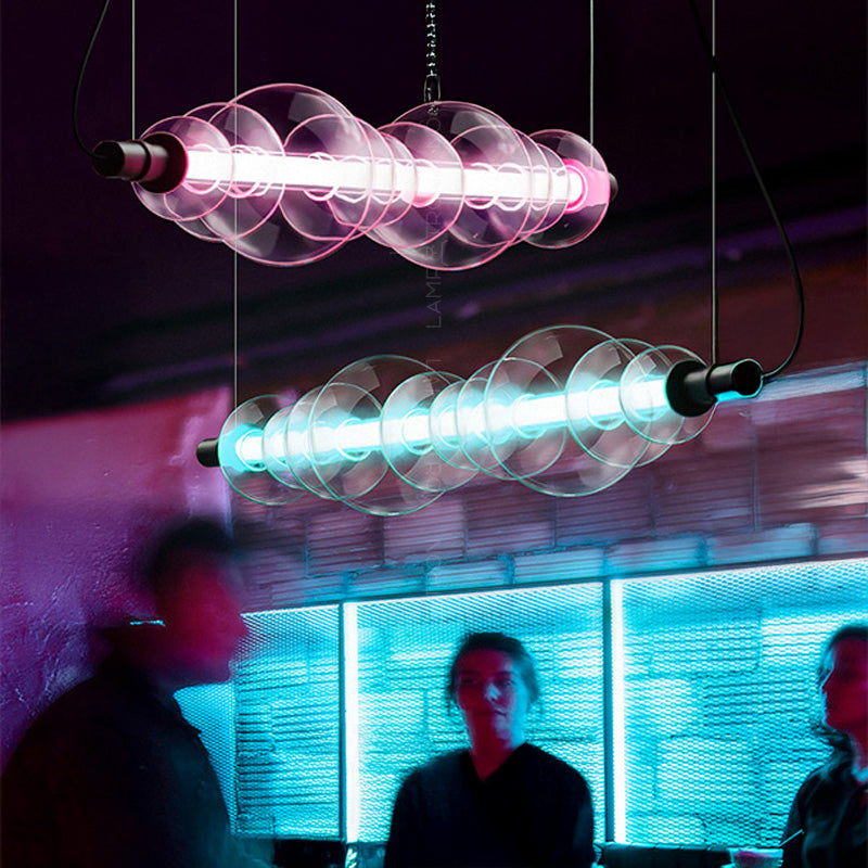 ZOOM Linear Chandelier by Lampadom - side view