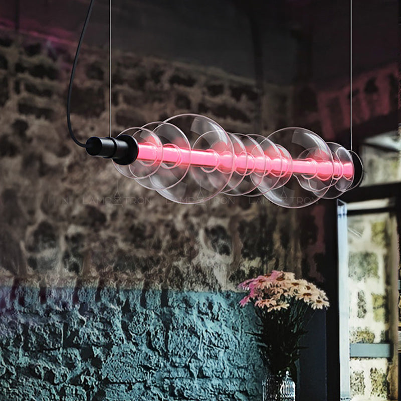 ZOOM Linear Chandelier by Lampadom - angle view