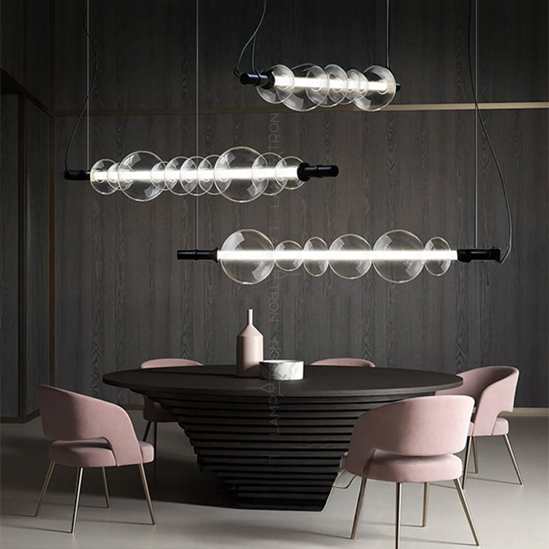 ZOOM Linear Chandelier by Lampadom - side view