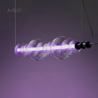 ZOOM Linear Chandelier by Lampadom - angle view