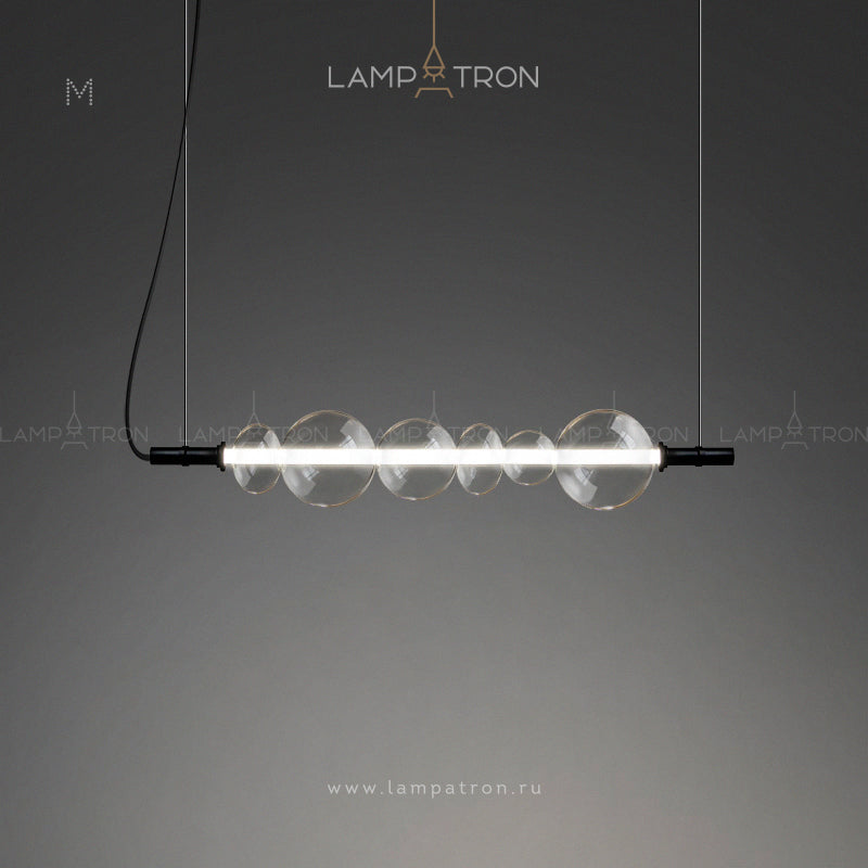 ZOOM Linear Chandelier by Lampadom - scale reference