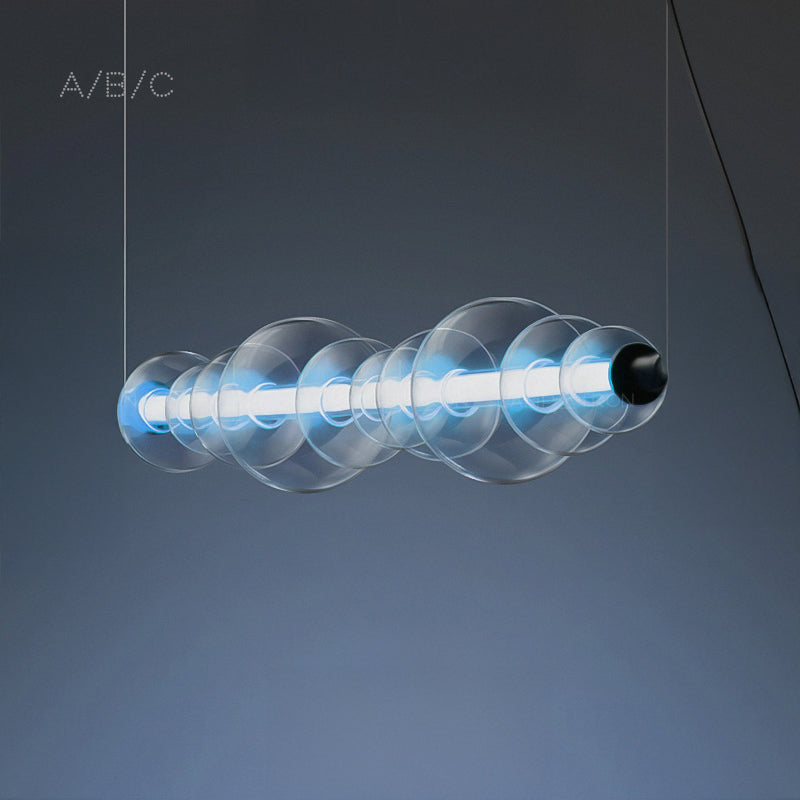 ZOOM Linear Chandelier by Lampadom - side view
