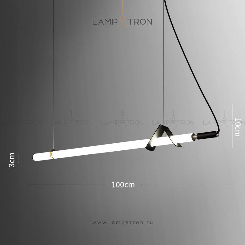 DELIA Linear Chandelier by Lampadom - top view