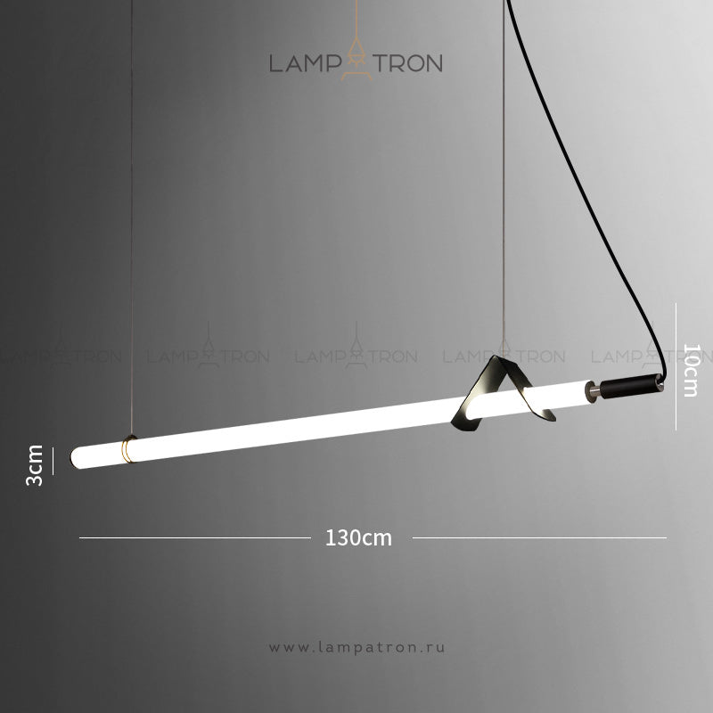 DELIA Linear Chandelier by Lampadom - angle view