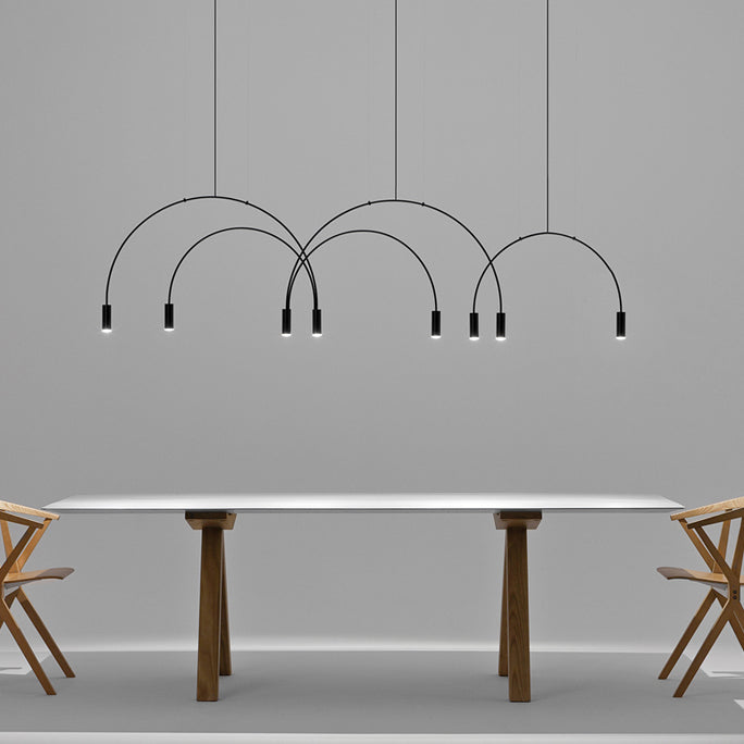 ARC Linear Chandelier by Lampadom - scale reference