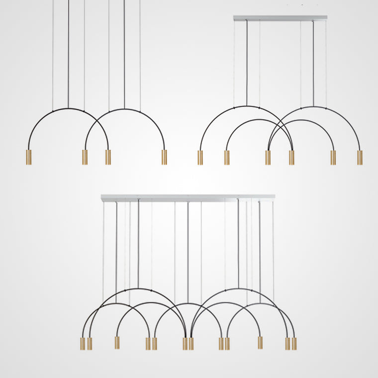 ARC Linear Chandelier by Lampadom - scale reference