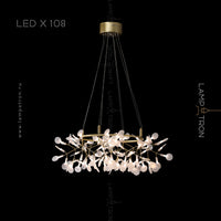 LEAVES LUX Ring Chandelier by Lampadom - angle view