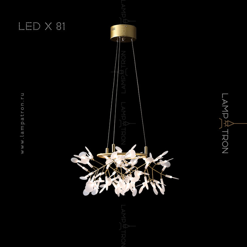 LEAVES LUX Ring Chandelier by Lampadom - top view