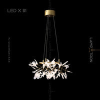 LEAVES LUX Ring Chandelier by Lampadom - top view