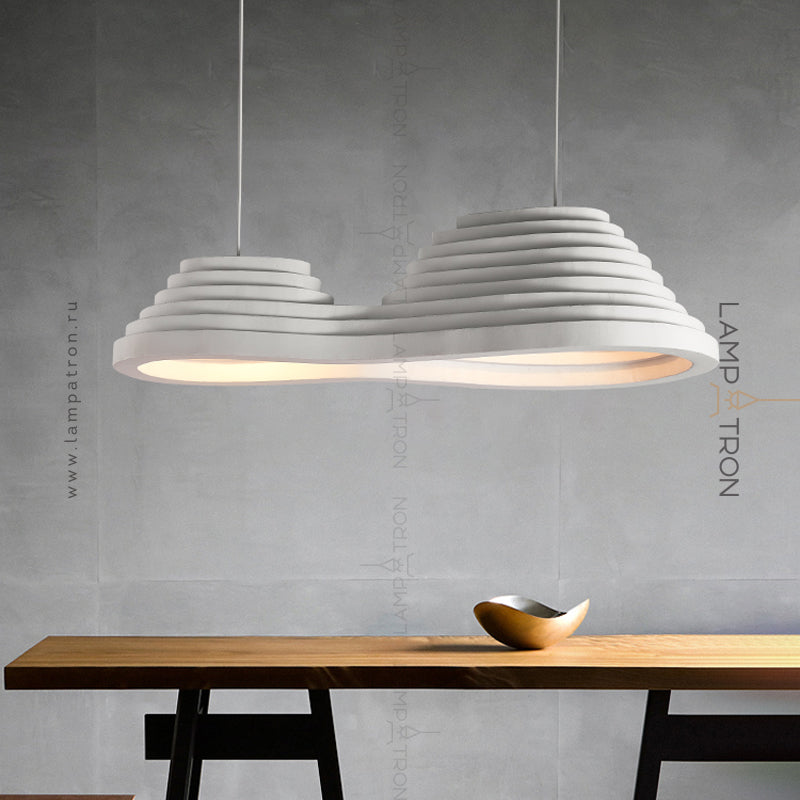 BAROLINE DUO Linear Chandelier by Lampadom - angle view
