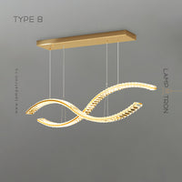 BERTOLDA X Linear Chandelier by Lampadom - close-up