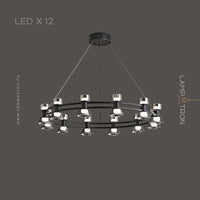 BLASIUS Ring Chandelier by Lampadom - side view