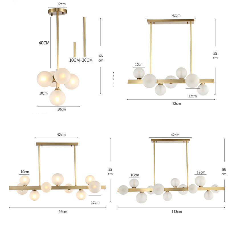 BRANCH Linear Chandelier by Lampadom - angle view