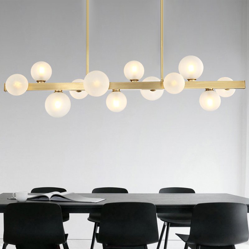 BRANCH Linear Chandelier by Lampadom - close-up