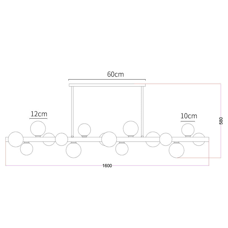BRANCH Linear Chandelier by Lampadom - ambient shot