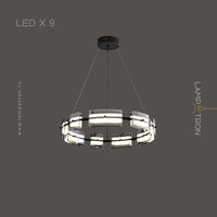 BRIAND Ring Chandelier by Lampadom - side view