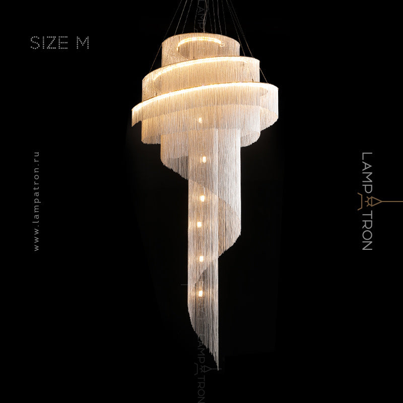 CONCORDIA GOLD Chandelier by Lampadom - scale reference