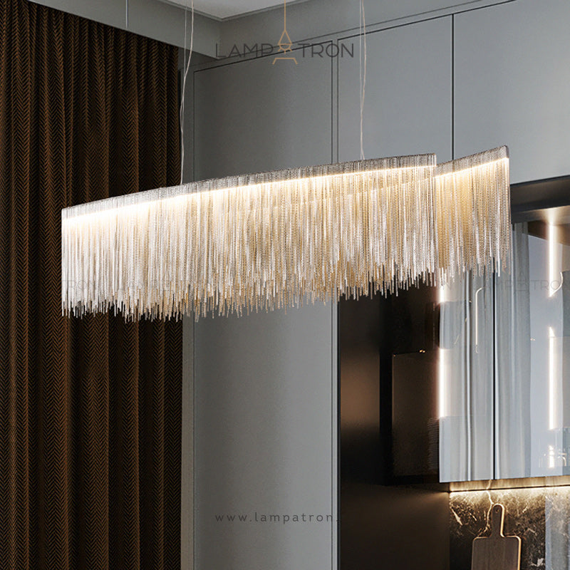 CONCORDIA Linear Chandelier by Lampadom - close-up